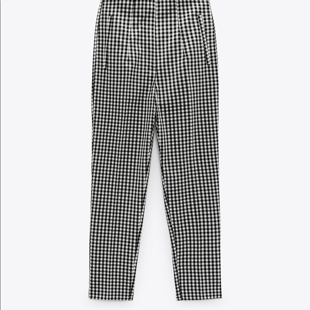 zara high-waisted gingham pant - Picture 4 of 5